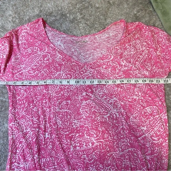 Lilly Pulitzer Pink and White Long Sleeve Dress - Picture 7 of 9